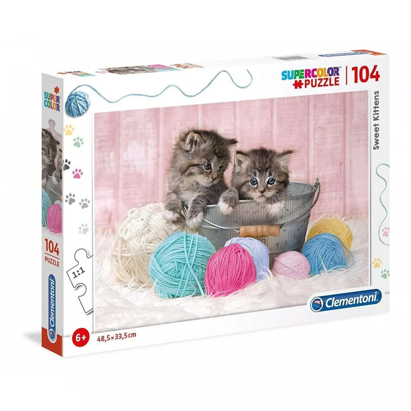 Clementoni, SuperColor, Pisicuțe drăguțe, Puzzle, Unisex, 6+ ani, 104 buc - Olmarkt