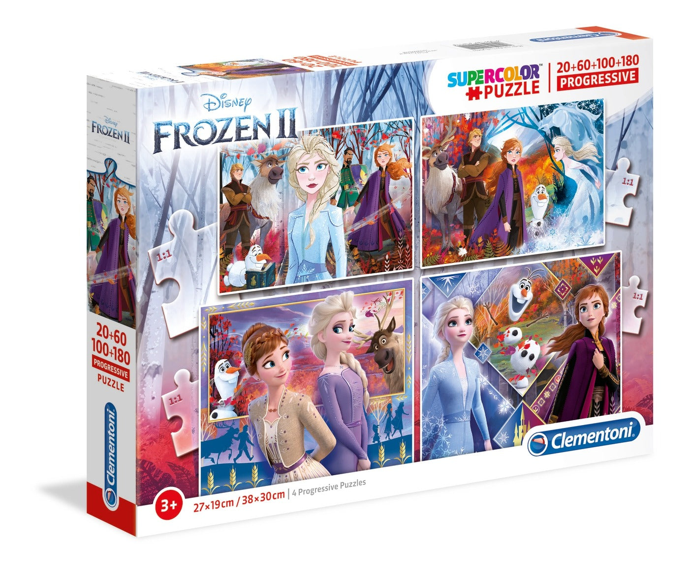 Set, Clementoni, Supercolor, Regatul de gheață 2, Puzzle, 21411, Pentru fete, 3+ ani, 4 buc - Olmarkt
