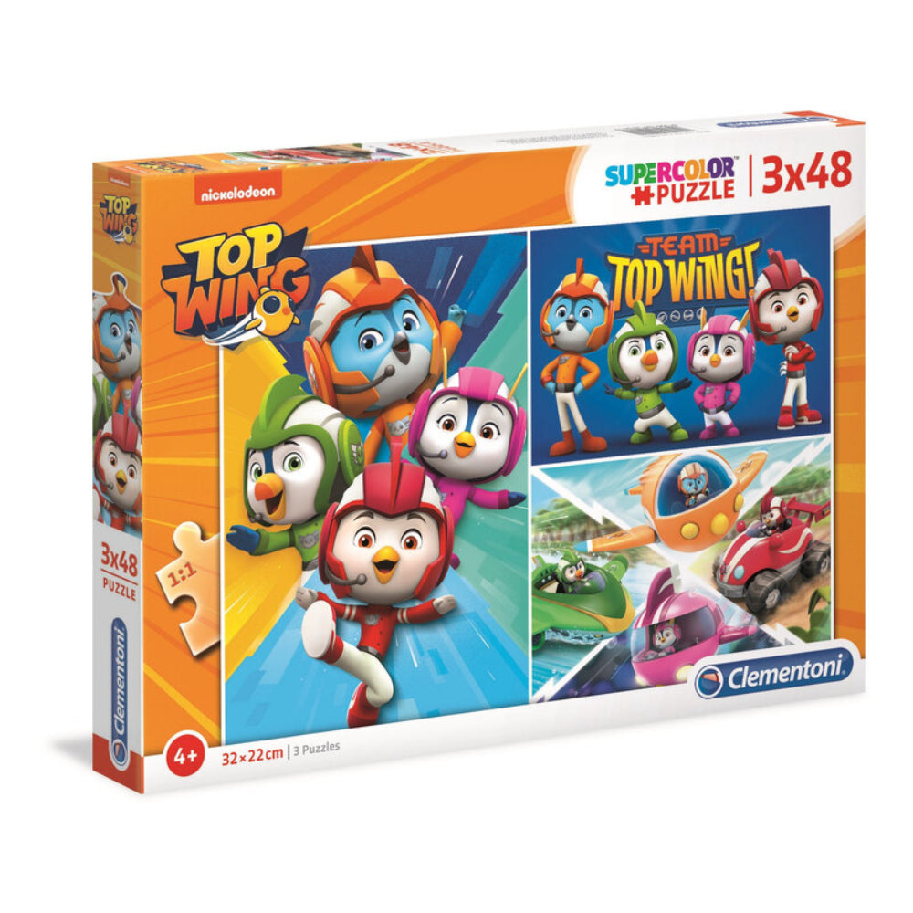 Set Trio, Clementoni, Top Wings, Puzzle, Pentru băieți, 4+ ani, 3x48 buc - Olmarkt