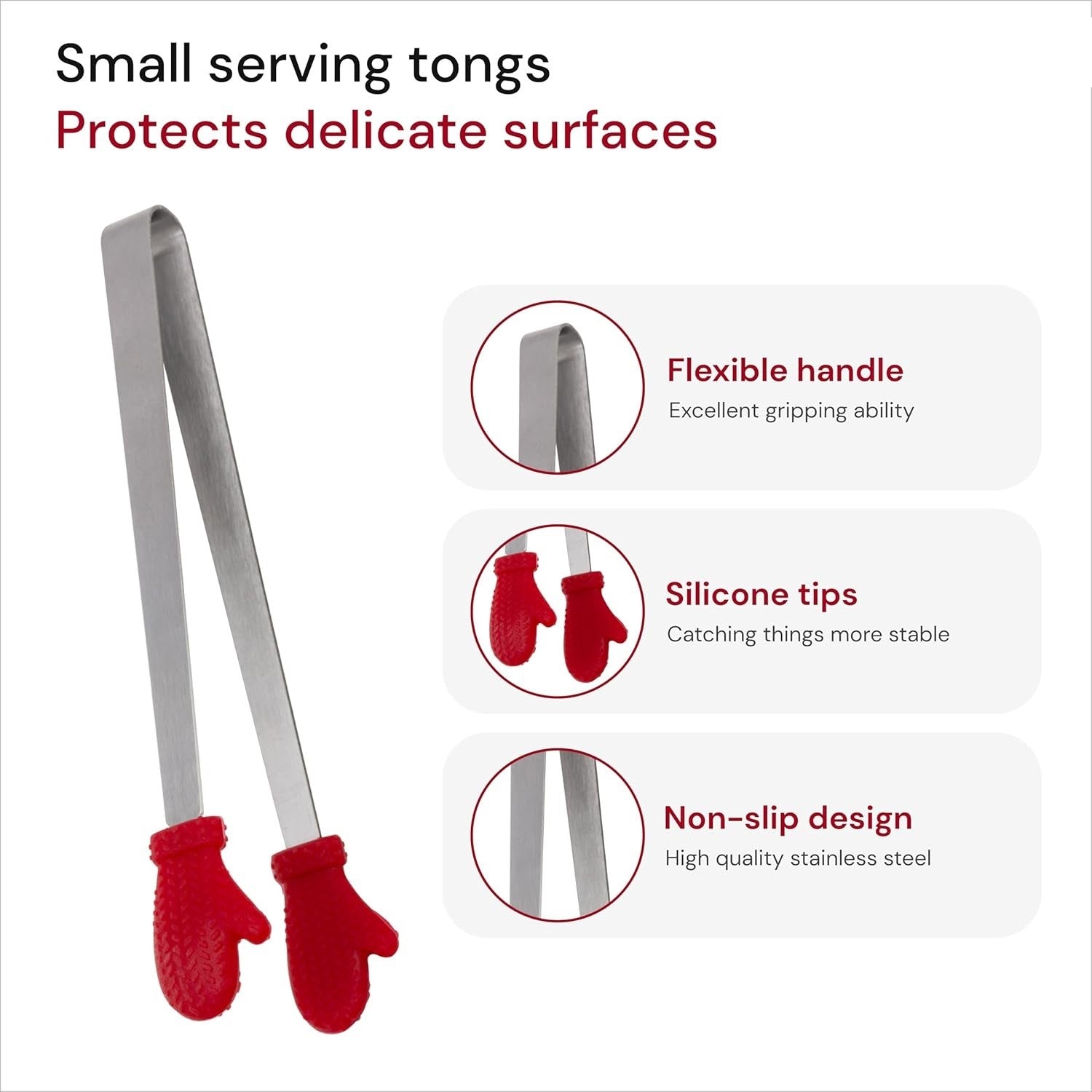 Cleste Creativ pentru Mancare, Flippy, Model Manusi din Silicon, 14.5x3 cm, Rezistent la Temperaturi Inalte si