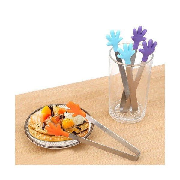 Cleste Creativ pentru Mancare, Flippy, Model Manute din Silicon, 14.5x3 cm, Rezistent la Temperaturi Inalte si