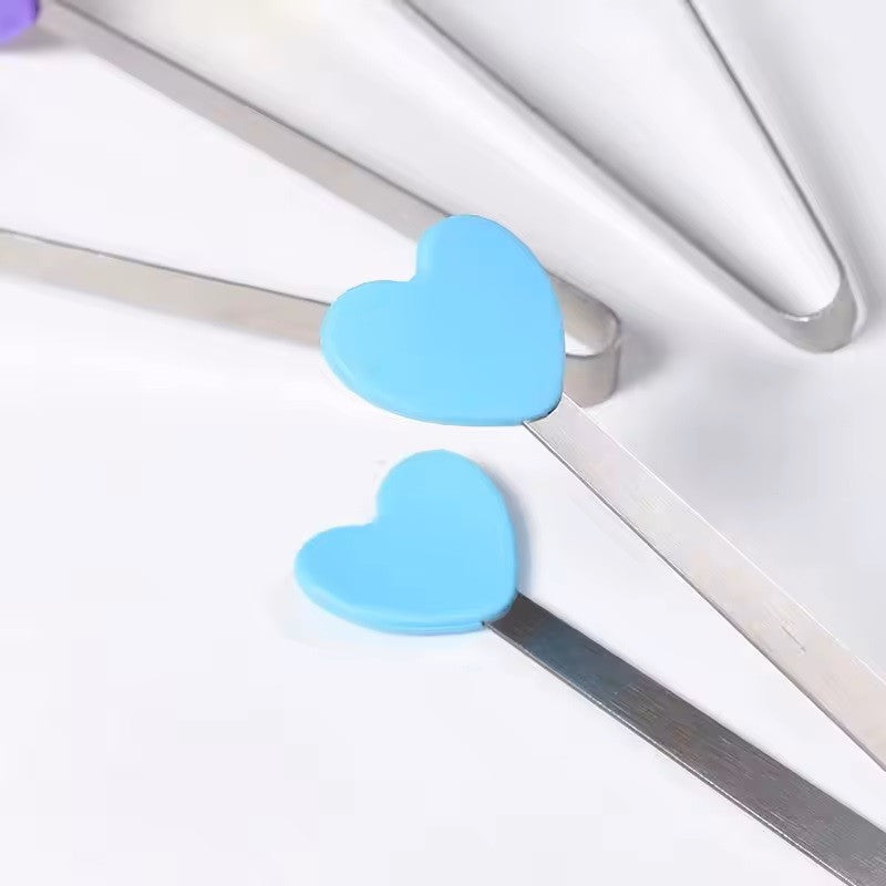 Cleste Creativ pentru Mancare, Flippy, Model Inimioare din Silicon, 14.5x3 cm, Rezistent la Temperaturi Inalte si