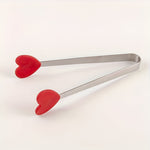 Cleste Creativ pentru Mancare, Flippy, Model Inimioare din Silicon, 14.5x3 cm, Rezistent la Temperaturi Inalte si