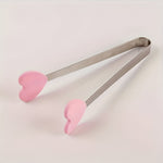 Cleste Creativ pentru Mancare, Flippy, Model Inimioare din Silicon, 14.5x3 cm, Rezistent la Temperaturi Inalte si