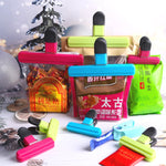 Cleste Multifunctional pentru Sigilarea Pungilor, Flippy, din Plastic, Mentine Alimentele Proaspete, 15x7.5 cm, Albastru