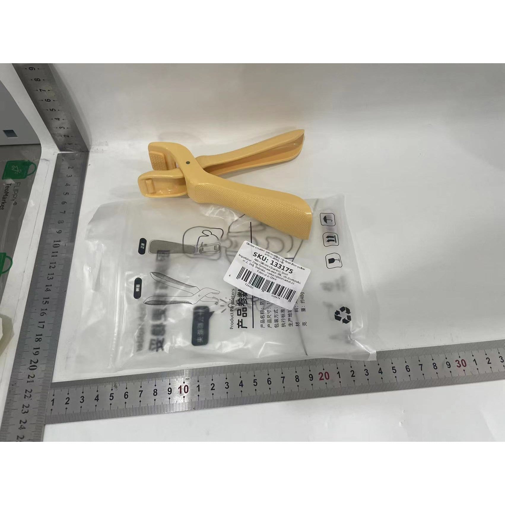 Cleste pentru Boluri, Flippy, Anti-Alunecare, din ABS si Silicon, Extindere, pentru Oale, Tigai, de Uz Casnic,