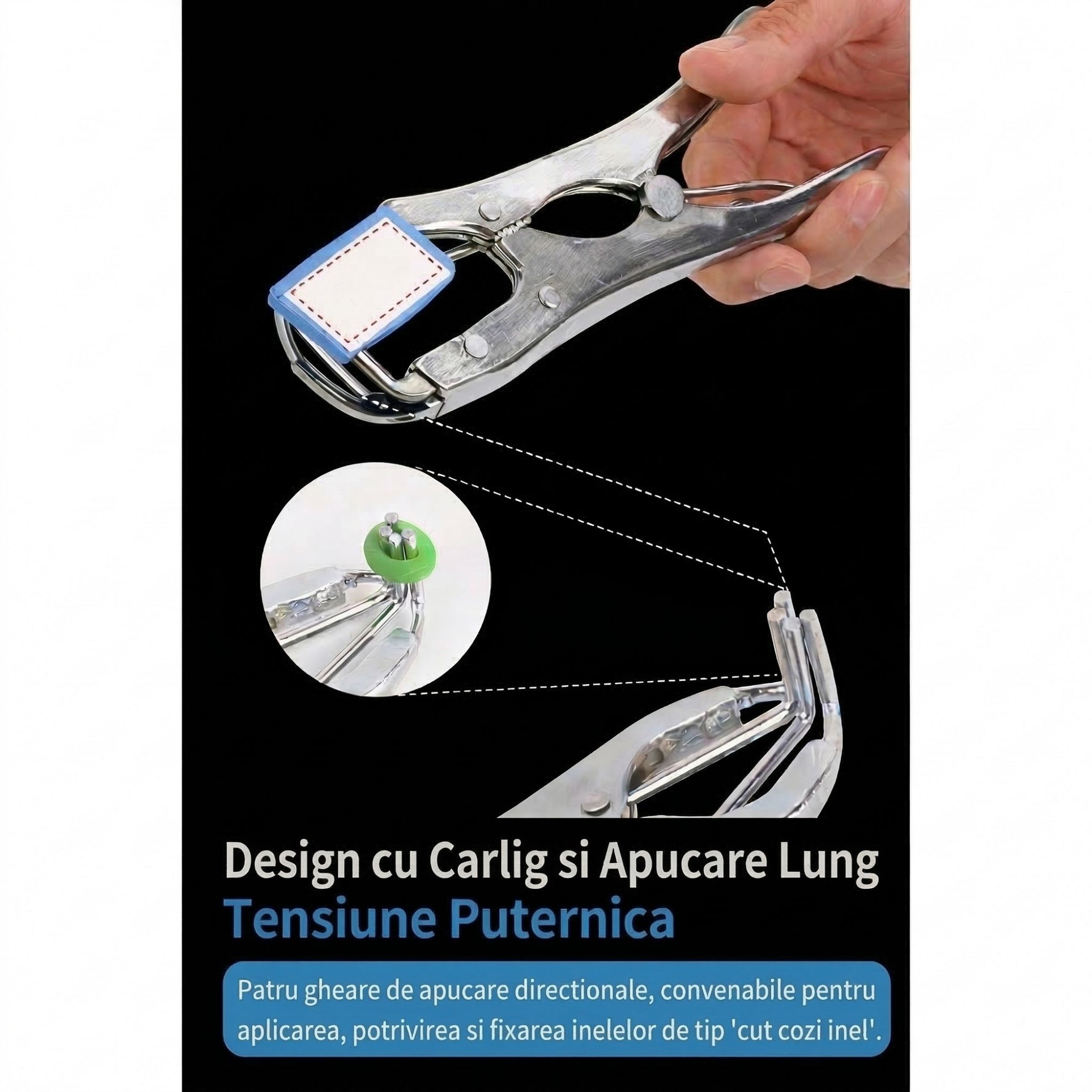 Cleste Pentru Castrarea Animalelor, Flippy, Control Temperatura 40 Grade, 3.5 W, 21 x 6 cm, Albastru