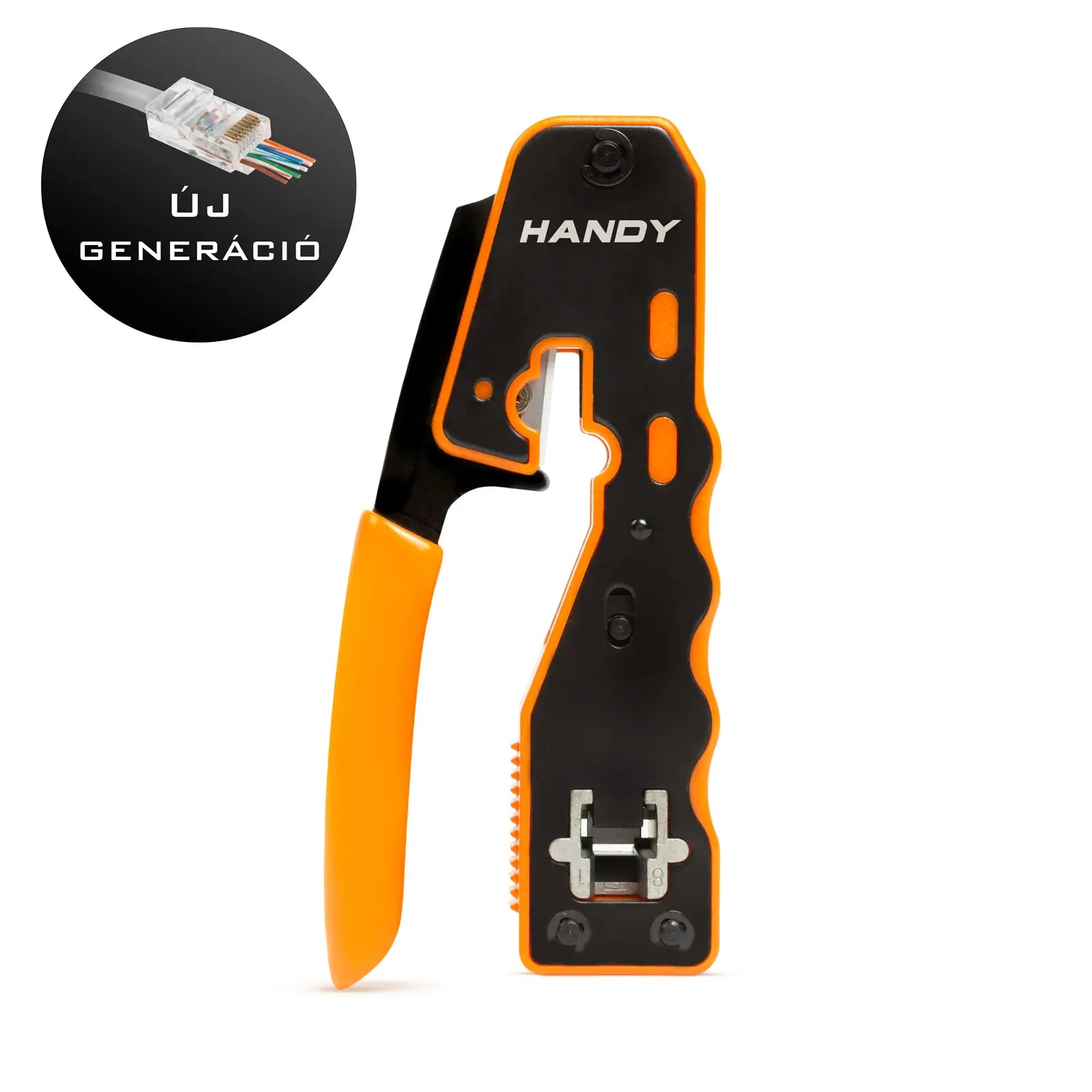 Cleste sertizare pentru conexiuni RJ45 8P CAT5/6/7/8 Pass Through decupare /taiere Handy 10181