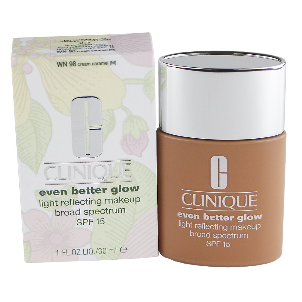 Clinique, Even Better Glow, Reflectând lumina, Fond de ten lichid, WN 98, Cremă de caramel, SPF 15, 30 ml - Olmarkt
