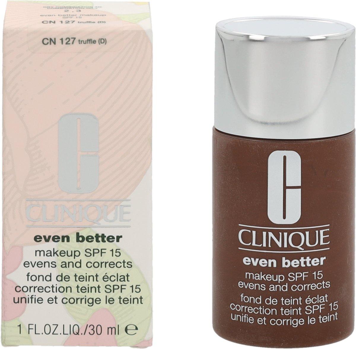 Clinique, Even Better, Fără parabeni, Hidratant, Fond de ten lichid, CN 127, Trufă, SPF 15, 30 ml - Olmarkt