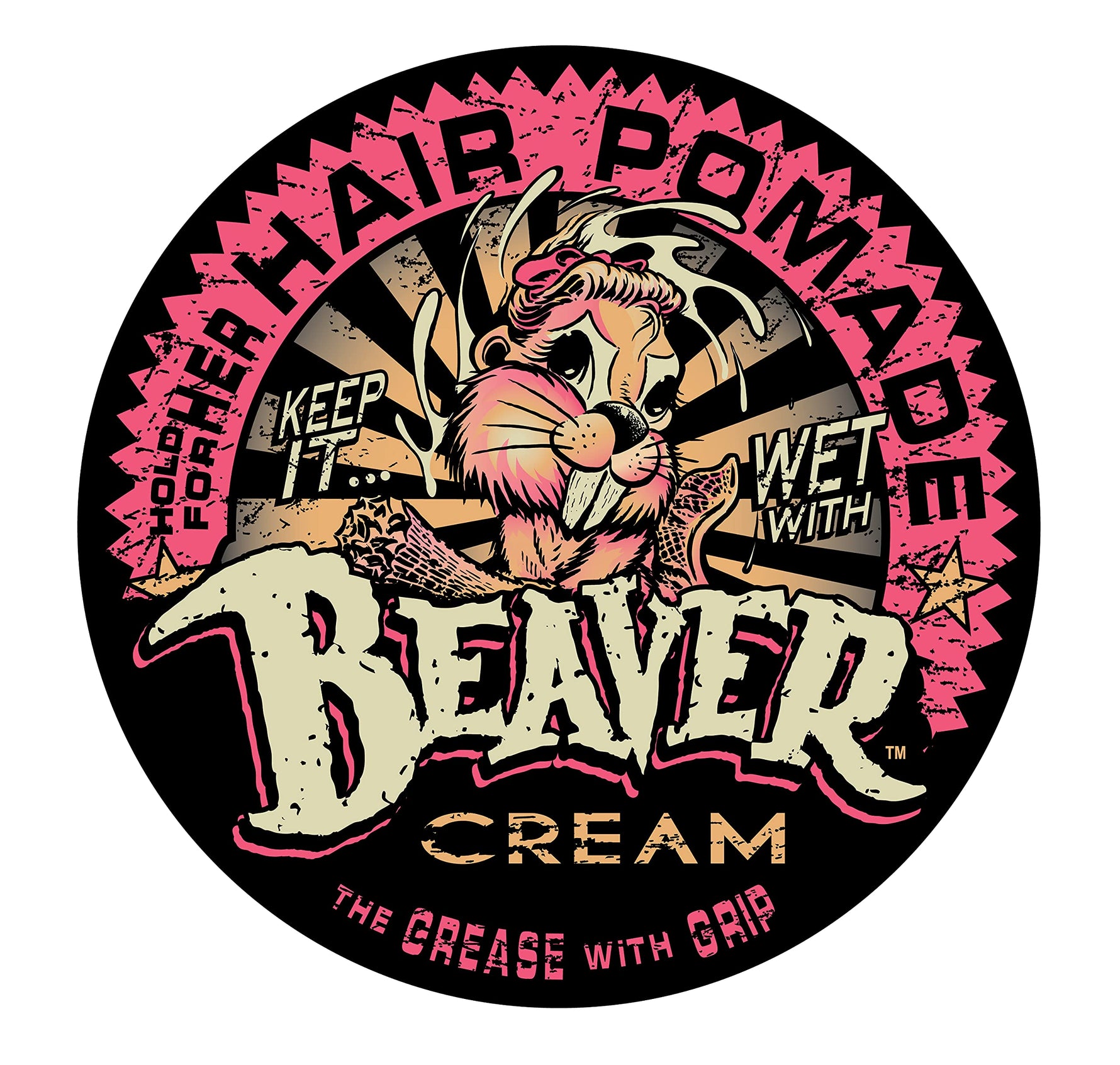Cock Grease, Beaver Cream Keep It Wet, Pomadă pentru coafat, Finisaj lucios, 50 g