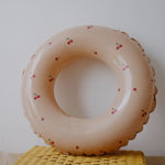 Colac de inot gonflabil pentru copii, Portocaliu, Model cu cirese, Flippy, diametru 70 cm