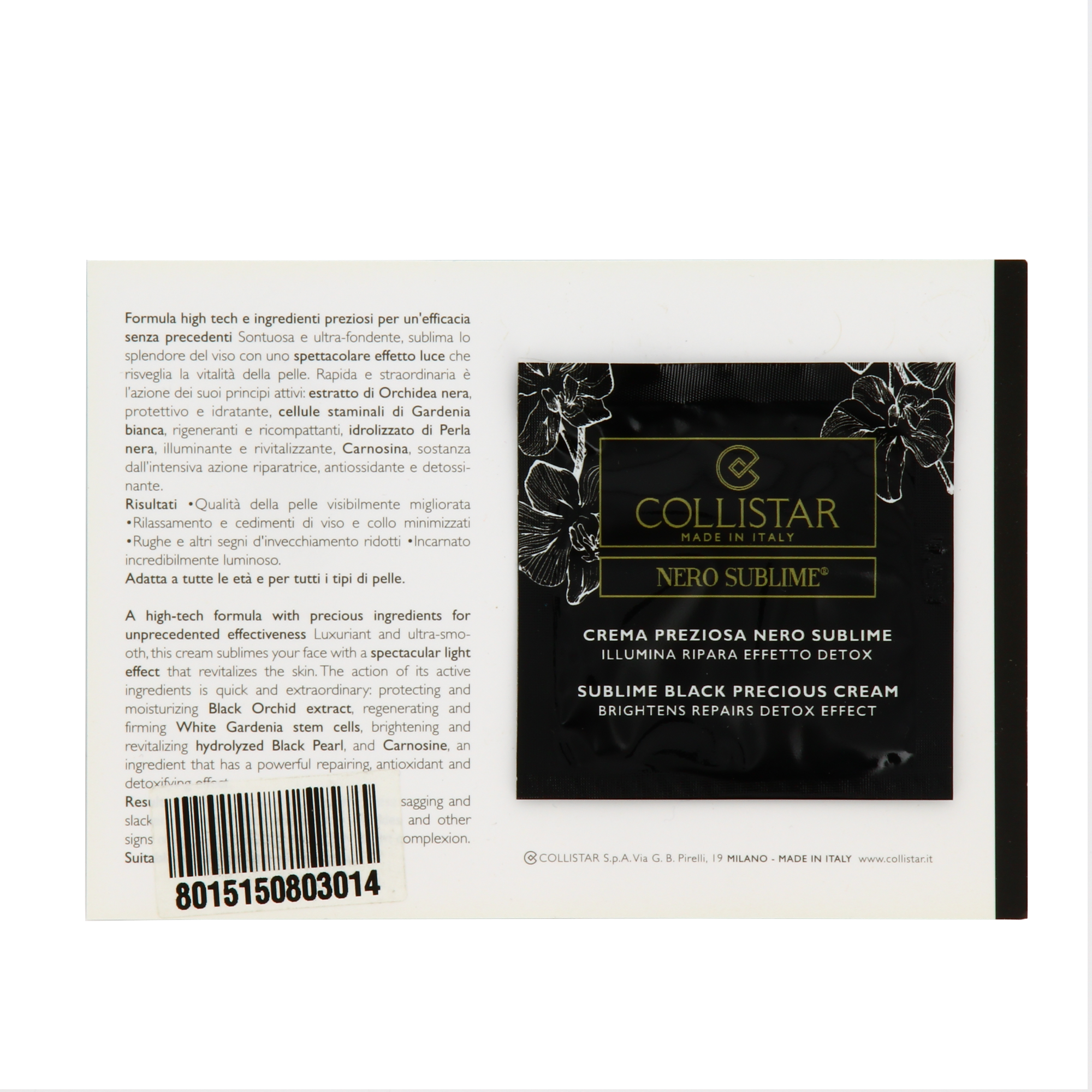 Collistar, Nero Sublime, Iluminând, Zi, Smântână, Pentru față, 3 ml *Mostră - Olmarkt