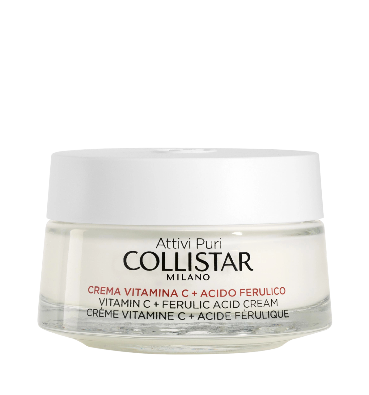 Collistar, Pure Actives, Vitamina C și acid ferulic, Radiant/Hidratat & Revitalizat, Zi, Smântână, Pentru față, 50 ml