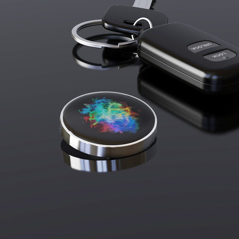 Spinner Giroscopic Metalic, Flippy, Jucarie Rotativa Anti-stres, Otel Inoxidabil, 3.8 x 0.6 cm, Efect Optic Galaxie,