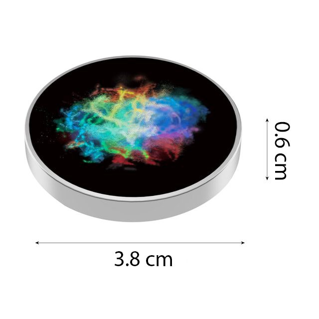 Spinner Giroscopic Metalic, Flippy, Jucarie Rotativa Anti-stres, Otel Inoxidabil, 3.8 x 0.6 cm, Efect Optic Galaxie,