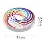 Spinner Giroscopic Metalic, Flippy, Jucarie Rotativa Anti-stres, Otel Inoxidabil, 3.8 x 0.6 cm, Efect Optic Spirala