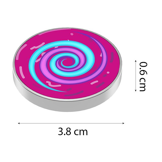 Spinner Giroscopic Metalic, Flippy, Jucarie Rotativa Anti-stres, Otel Inoxidabil, 3.8 x 0.6 cm, Efect Optic Spirala