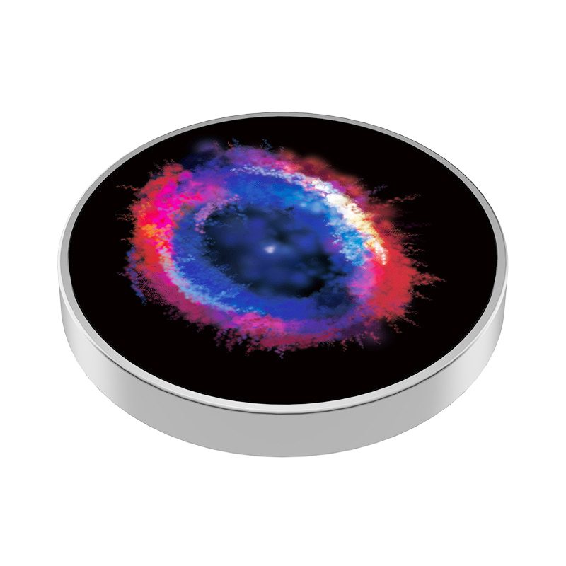 Spinner Giroscopic Metalic, Flippy, Jucarie Rotativa Anti-stres, Otel Inoxidabil, 3.8 x 0.6 cm, Efect Optic Galaxie,