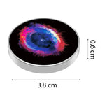 Spinner Giroscopic Metalic, Flippy, Jucarie Rotativa Anti-stres, Otel Inoxidabil, 3.8 x 0.6 cm, Efect Optic Galaxie,