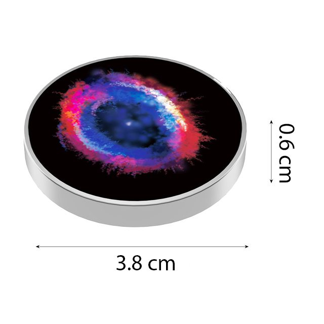 Spinner Giroscopic Metalic, Flippy, Jucarie Rotativa Anti-stres, Otel Inoxidabil, 3.8 x 0.6 cm, Efect Optic Galaxie,