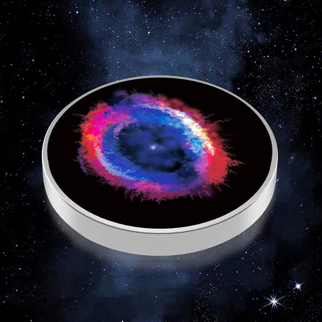 Spinner Giroscopic Metalic, Flippy, Jucarie Rotativa Anti-stres, Otel Inoxidabil, 3.8 x 0.6 cm, Efect Optic Galaxie,