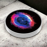 Spinner Giroscopic Metalic, Flippy, Jucarie Rotativa Anti-stres, Otel Inoxidabil, 3.8 x 0.6 cm, Efect Optic Galaxie,