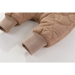 Combinezon de Iarna, Flippy, pentru Bebelusi, din Bumbac, cu Urechi, Mansete Elastice, Unisex, 66 cm, Maro