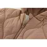 Combinezon de Iarna, Flippy, pentru Bebelusi, din Bumbac, cu Urechi, Mansete Elastice, Unisex, 66 cm, Maro