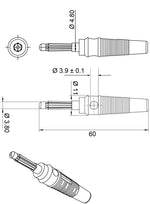 Conector banana tata rosu 4mm cauciuc moale Goobay 11459