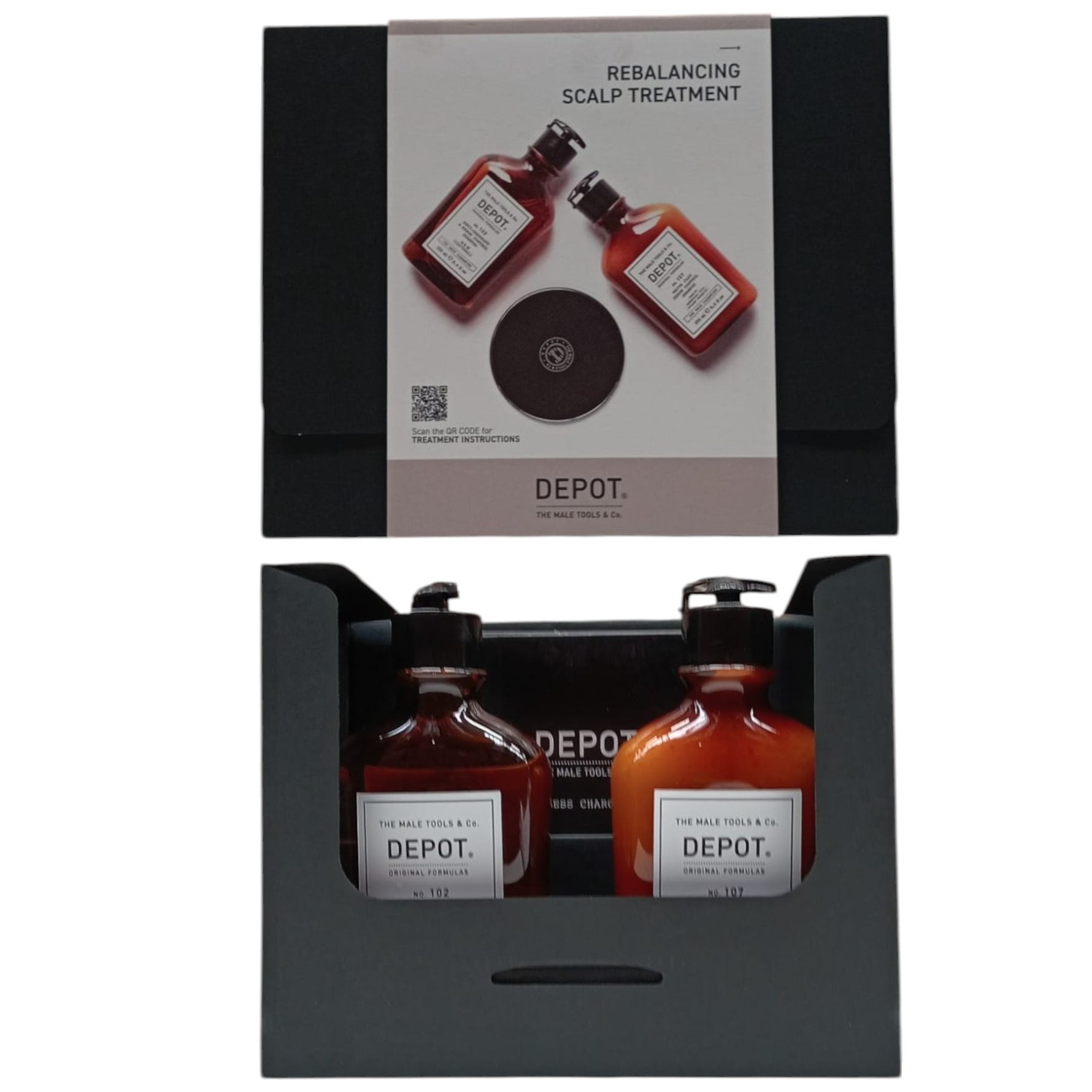 Consumer Kit A Set Depot: 100 Hair Cleansing No. 102, Botanical Complex, Hair Shampoo, Anti-Dandruff & Sebum Control, 250 ml + 100 Hair Cleansing No. 107, Kaolin, Hair Shampoo, For Regulation Of Excessive Sebum, 250 ml - Olmarkt