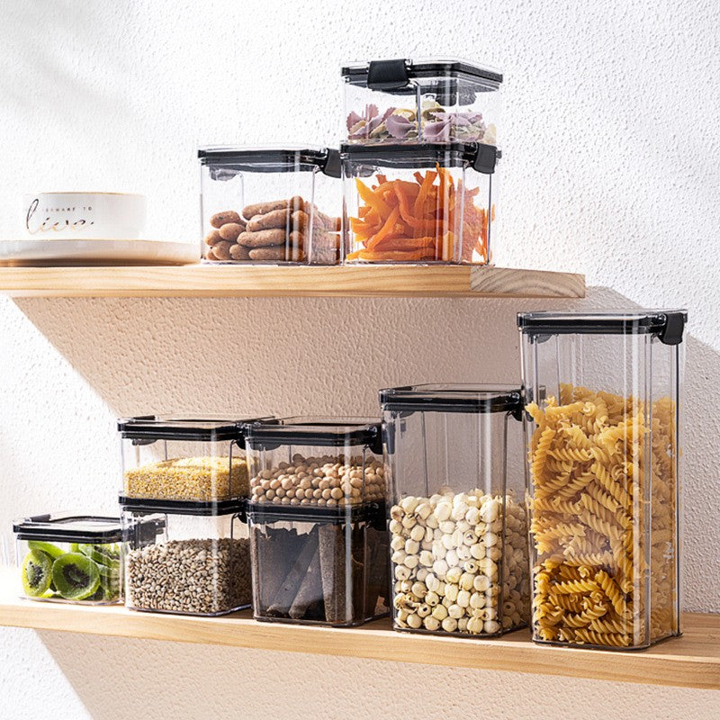 Recipient din Plastic, Flippy, pentru Alimente/Obiecte, Inchidere Ermetica, 10.2 x 6.6 cm, 460 ml, Transparent