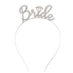 Coronita pentru Mireasa, Flippy, Model Bride, cu Cristale, Marime Universala, 12.5 x 14.5 cm, Alb