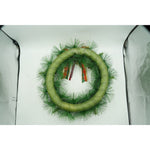Coronita de Craciun pentru usa, Rosu/Verde, 40 cm, PVC, Artificiala, Decorata, Interior/Exterior, Flippy