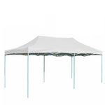 Cort Pavilion 3x6m Alb Pliabil Cadru Metal pentru Curte, Gradina, Evenimente