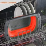 Cos de Scurgere Retractabil pentru Chiuveta, Flippy, cu Filtru, pentru Fructe si Legume, de Uz Casnic, 39x12 cm, Design