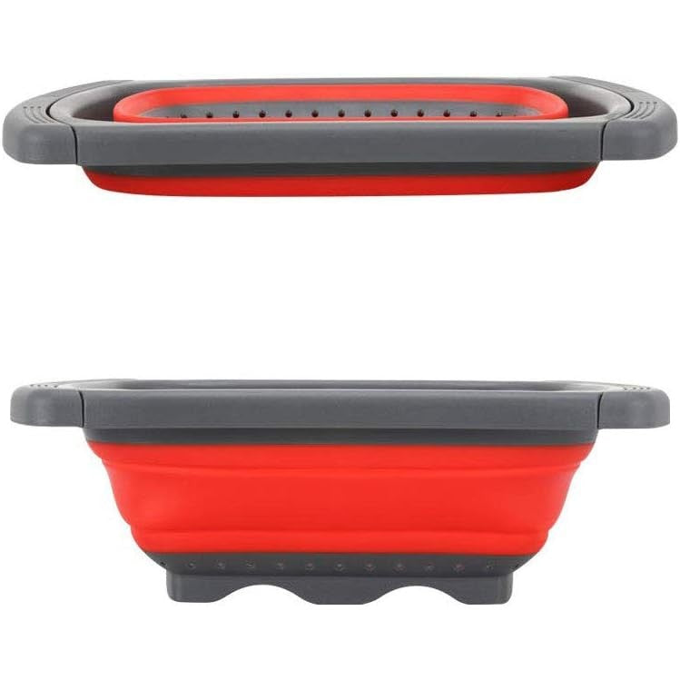 Cos de Scurgere Retractabil pentru Chiuveta, Flippy, cu Filtru, pentru Fructe si Legume, de Uz Casnic, 39x12 cm, Design