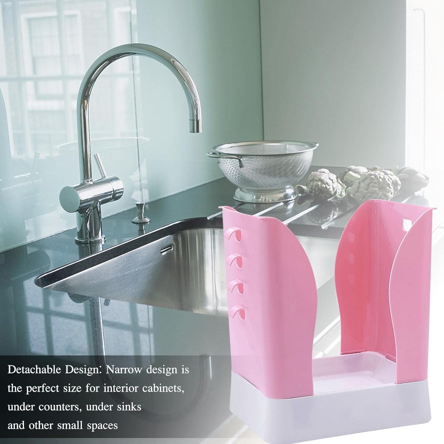 Cos de Gunoi Extensibil, Flippy, din Plastic, Reglabil, Pliabil, Versatil, pentru Bucatarie, Baie sau Birou, Cos