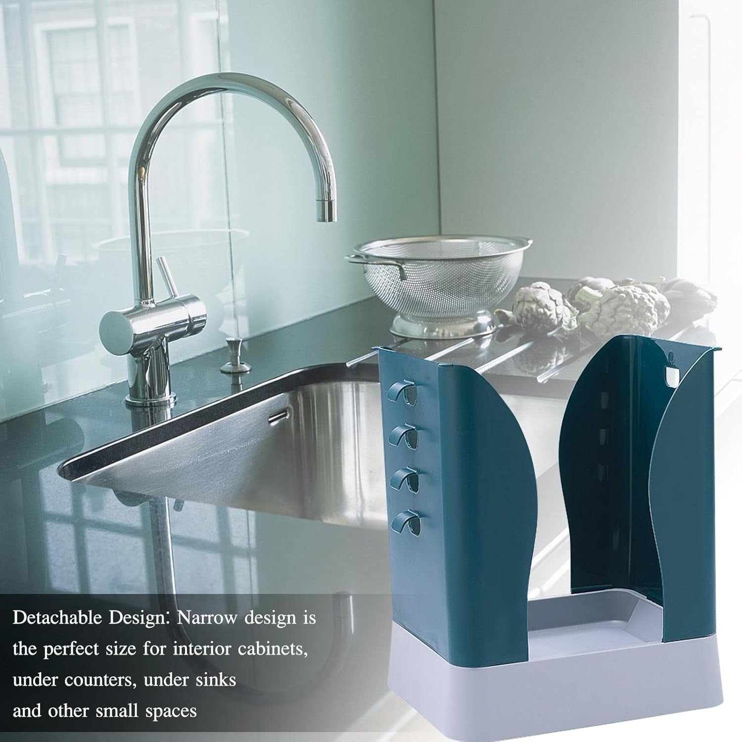 Cos de Gunoi Extensibil, Flippy, din Plastic, Reglabil, Pliabil, Versatil, pentru Bucatarie, Baie sau Birou, Cos