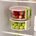 Cos de Scurgere pentru Fructe 2 in 1, Flippy, din Plastic Durabil, Filtru Telescopic, Scurgator de Fructe si Legume,