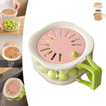 Cos de Scurgere pentru Fructe 2 in 1, Flippy, din Plastic Durabil, Filtru Telescopic, Scurgator de Fructe si Legume,