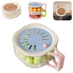 Cos de Scurgere pentru Fructe 2 in 1, Flippy, din Plastic Durabil, Filtru Telescopic, Scurgator de Fructe si Legume,