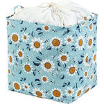 Cos depozitare, Flippy, Capac cu Snur, 175 L, Confectionat din Bumbac si un Strat Impermeabil, 50 x 50 x 70 cm,