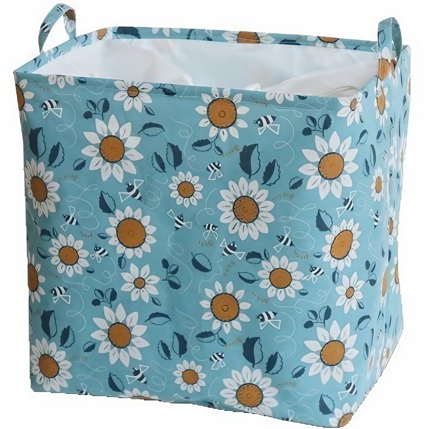 Cos depozitare, Flippy, Capac cu Snur, 175 L, Confectionat din Bumbac si un Strat Impermeabil, 50 x 50 x 70 cm,
