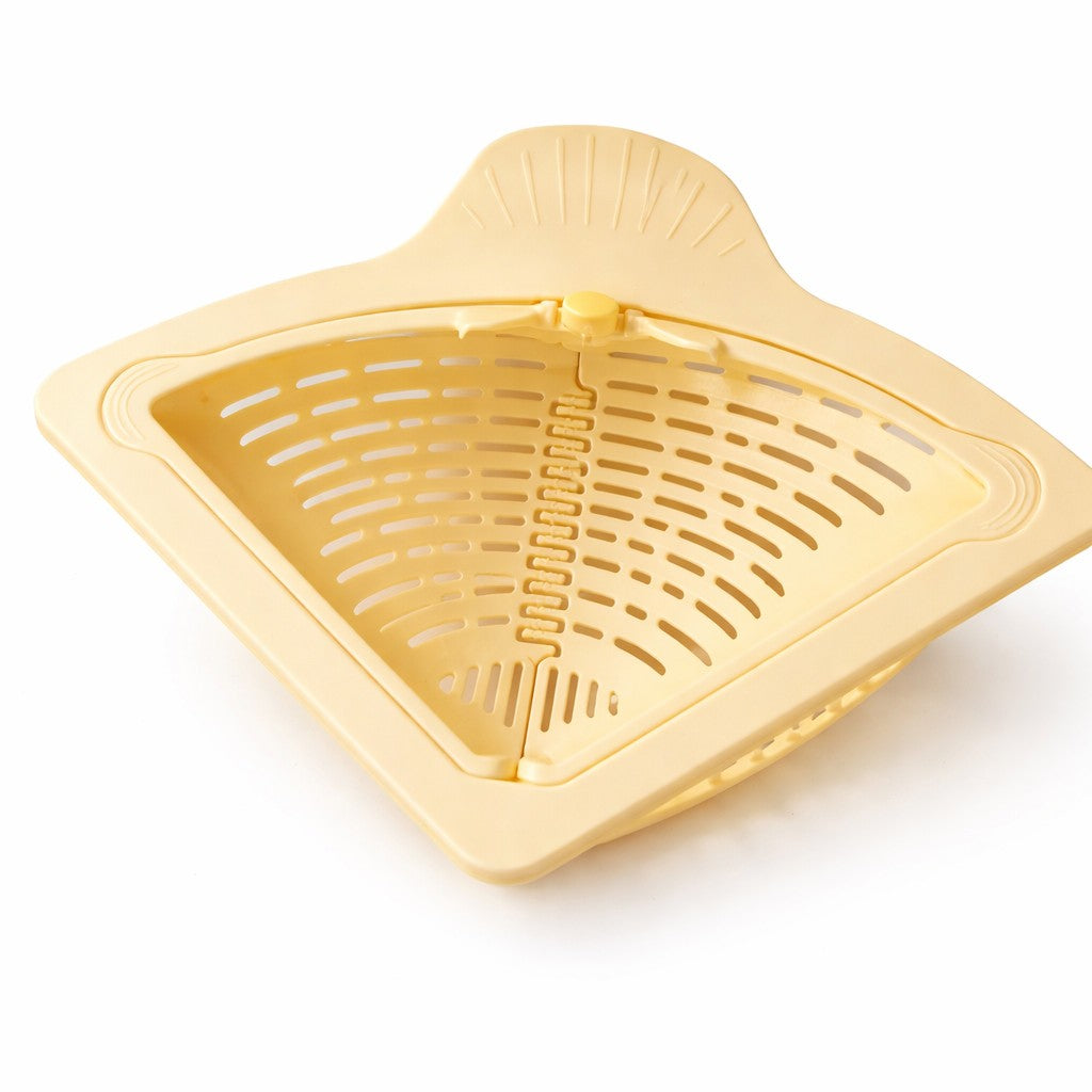 Cos Scurgere Chiuveta, Flippy, Strecuratoare Triunghiulara pentru Bucatarie, Suport Depozitare, Cos Perforat, Clatire