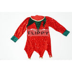 Costum Craciun, Flippy, Spiridus, rosu, 7 -9 ani, catifea