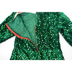 Costum Craciun, Flippy, Spiridus, rosu-verde, 7 - 9 ani, catifea