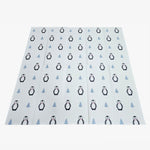 Covoras de Joaca pentru Copii Termic cu 2 Fete, Flippy, Model Girafe si Pinguini, cu Spuma, Impermeabil, Antiderapant,