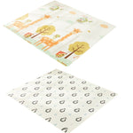 Covoras de Joaca pentru Copii Termic cu 2 Fete, Flippy, Model Girafe si Pinguini, cu Spuma, Impermeabil, Antiderapant,