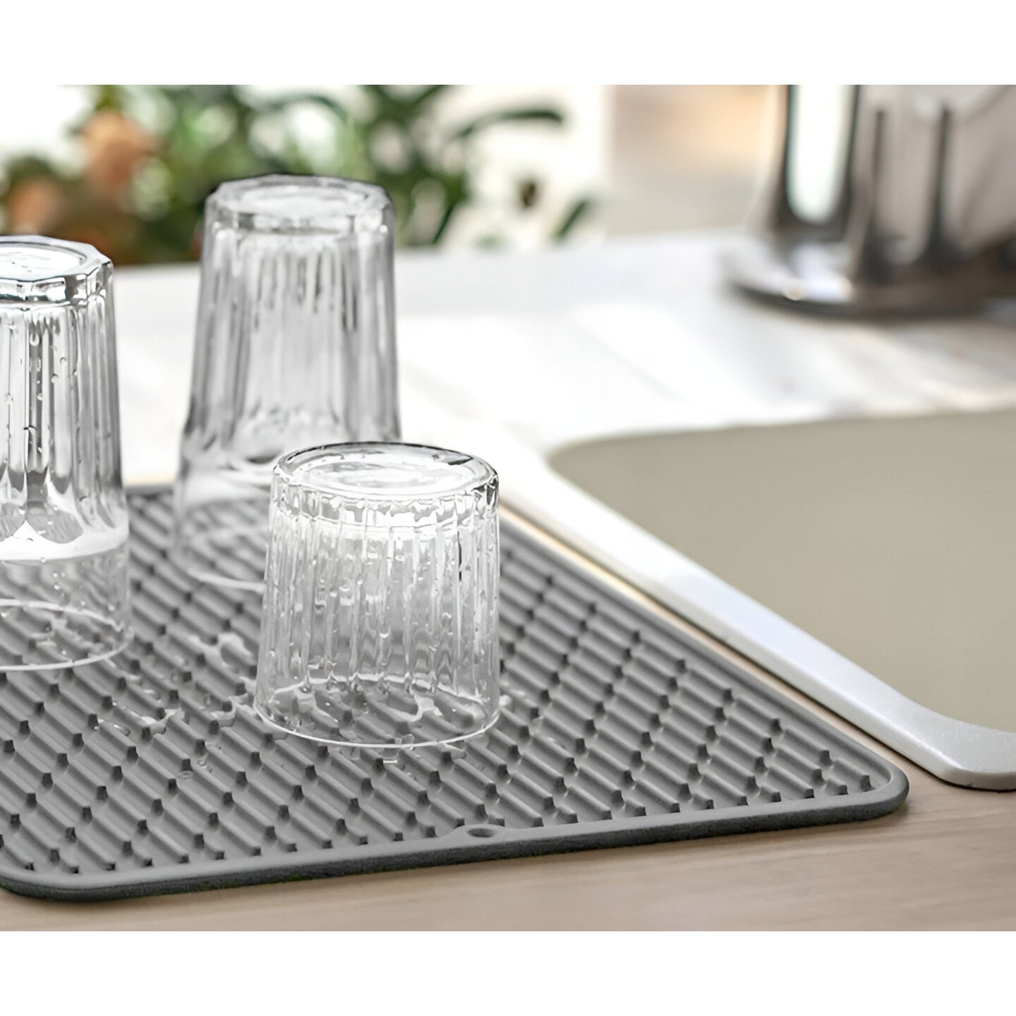 Covoras din Silicon pentru Scurgere Vase, Flippy, Uz Casnic, Rezistent la Temperaturi Ridicate, Izolator, 43x32.5 cm,